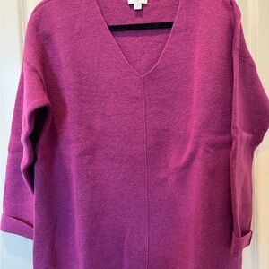 J. Jill Women's V-Neck Sweater - Purple